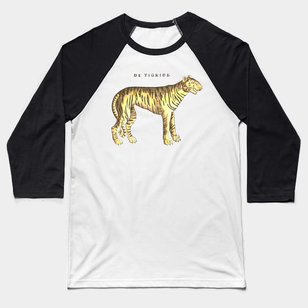 Renaissance Zoology Gessner's Tiger Baseball T-Shirt by Pixelchicken